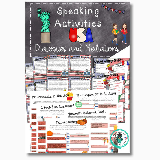 USA Speaking Skills Dialog Sprachmittlung Klasse 8, 10