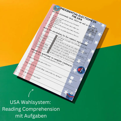 USA Wahl 2024 Unterrichtsmaterial Reading Comprehension Englisch