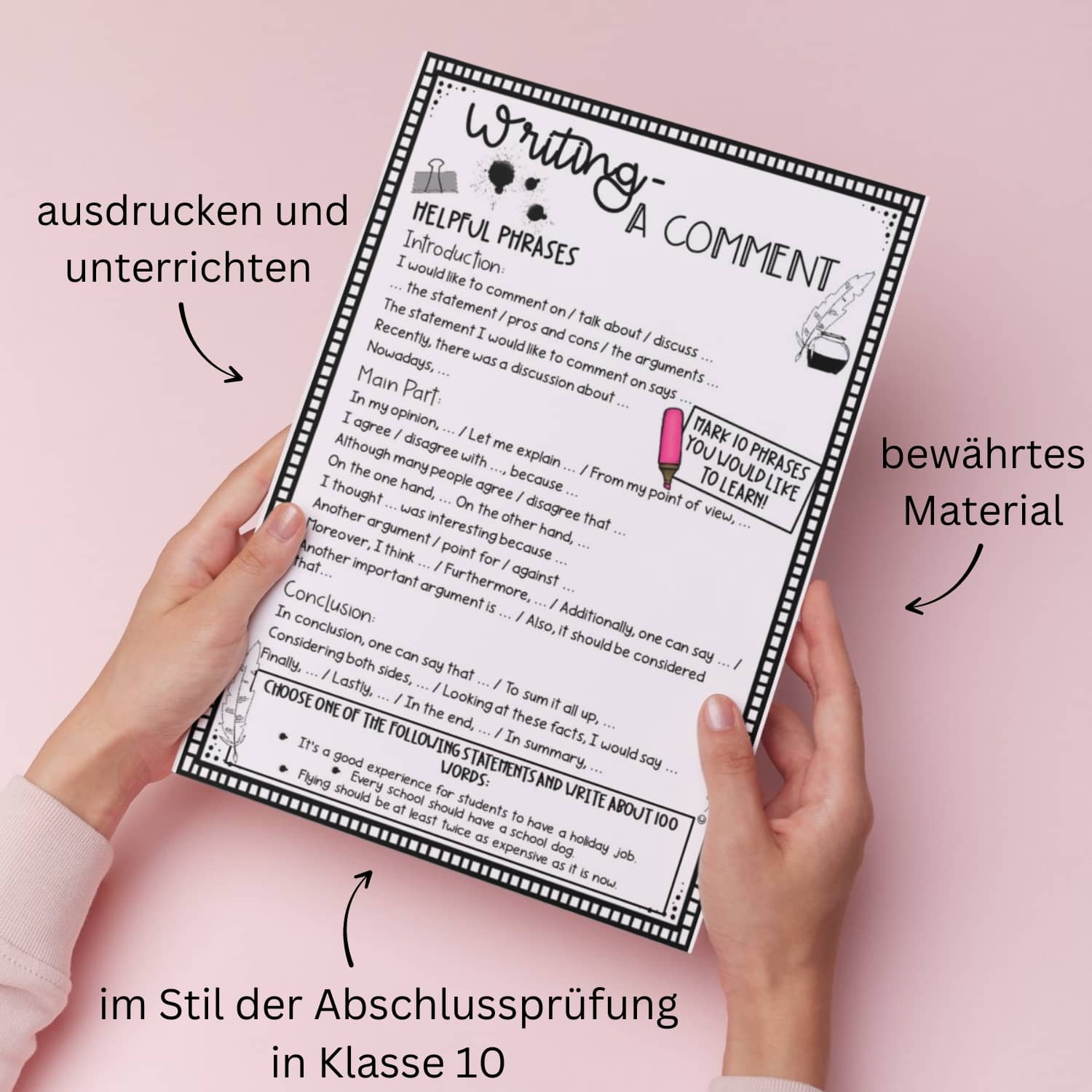 Writing Prüfungsvorbereitung Klasse 10 bewährtes Material