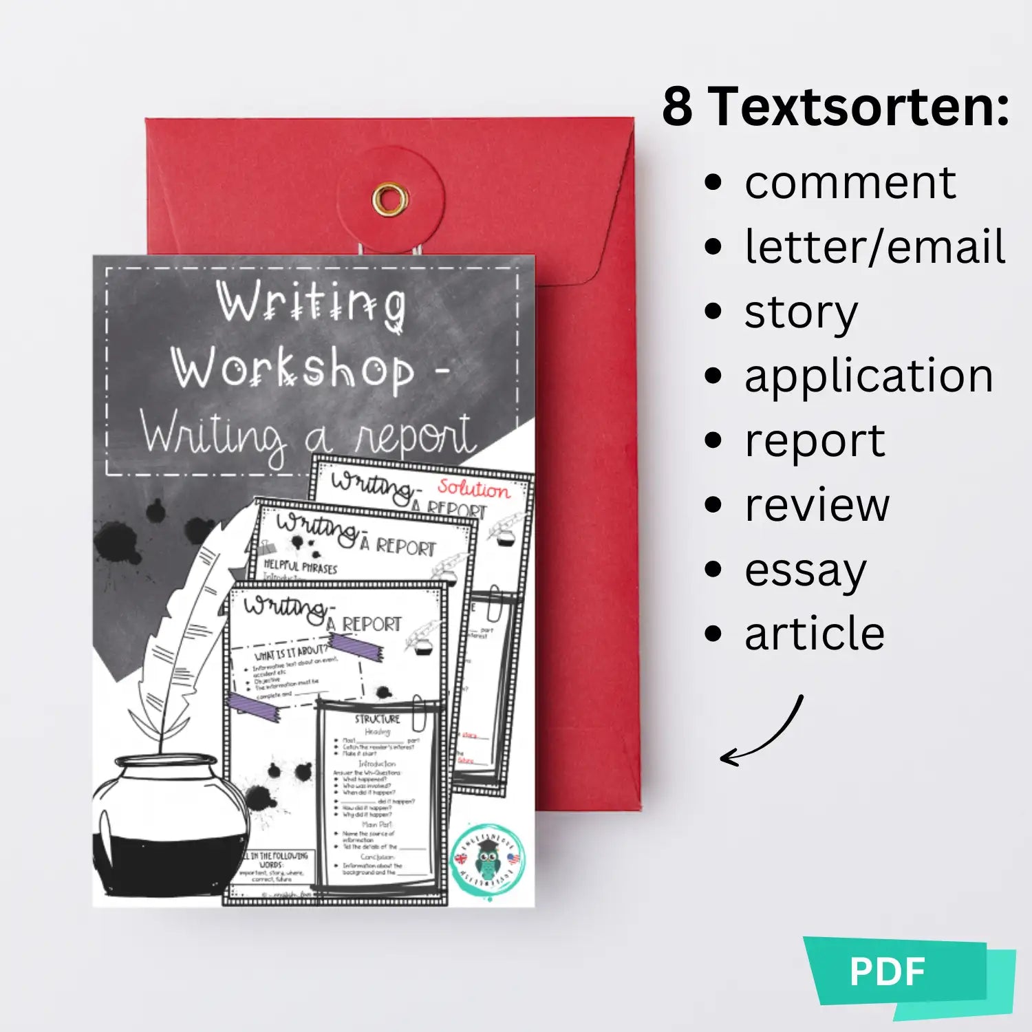 Writing Skills für Englischlehrkräfte. 8 Textsorten Übungen, Aufgaben, Arbeitsblätter