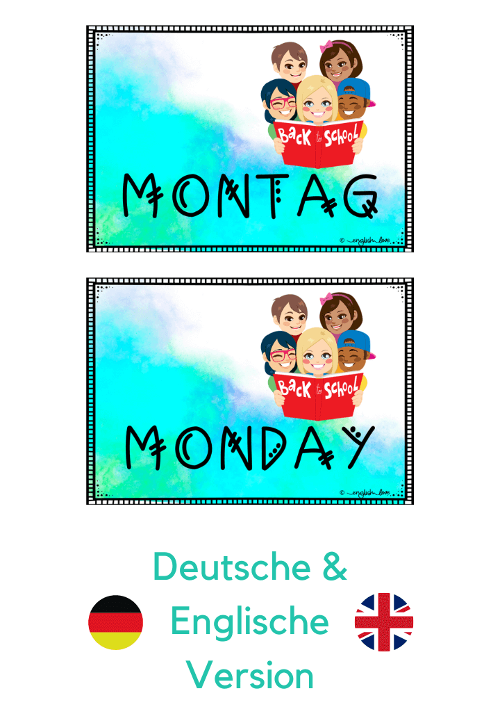 Stundenplan Klassenzimmer Version Englisch Deutsch