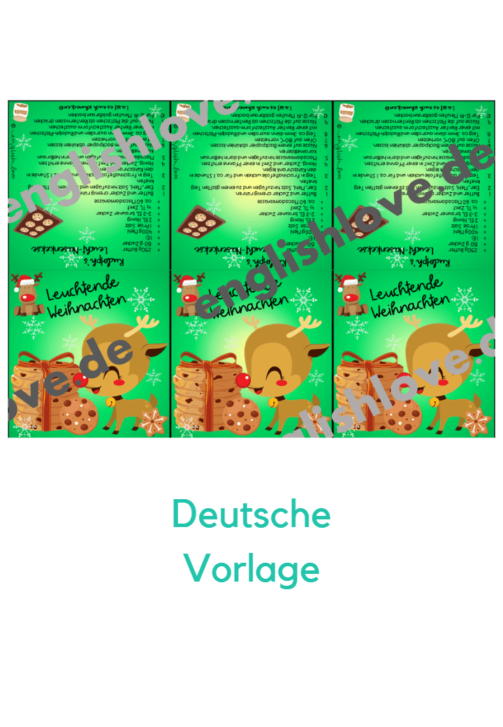Weihnachtsgeschenk für Schüler Vorlage Deutsch PDF Download