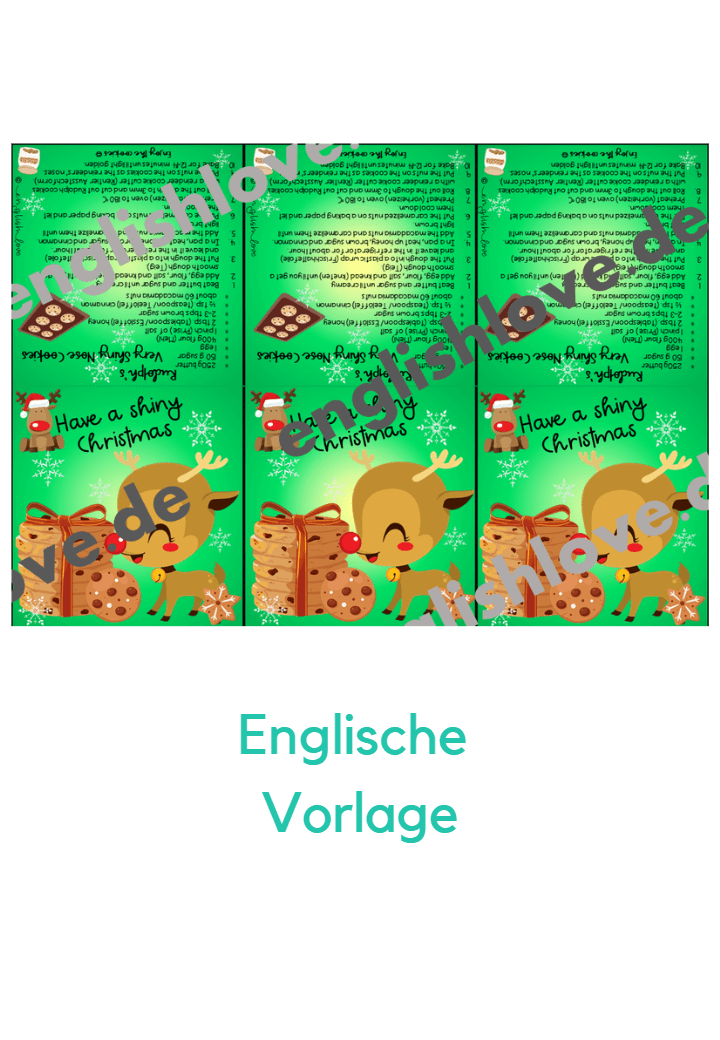 Weihnachtsgeschenk für Schüler Vorlage Englisch PDF Download